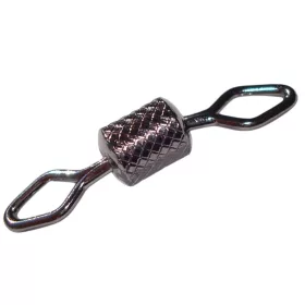 Sasame Silný Válcový Black Nickel 3/0 Obratlík 3ks