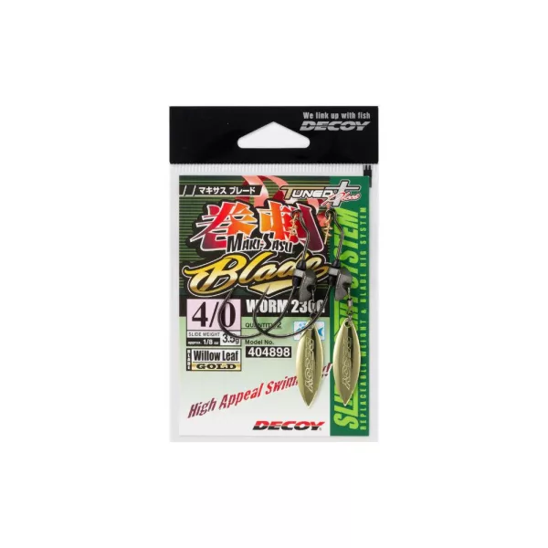 Decoy Worm 230G Makisagu Blade Gold #3/0 3,5gr Zátěží Offset Háček 1ks