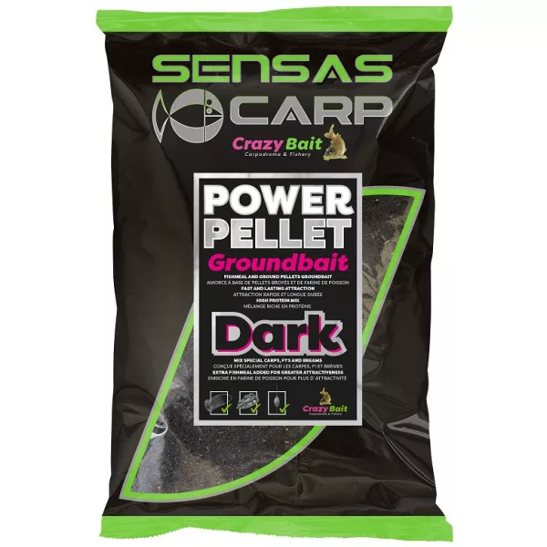 Sensas UK Power Pellet Dark Krmivo 2kg