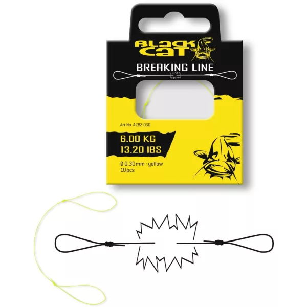 Black Cat Trhací šňůra Žlutá 7,10Kg,15,70Lbs O0,35Mm 10 kusů