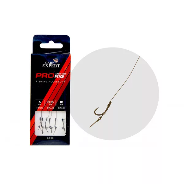 Carp Expert Pro Method Feeder Návazec s návnadovým trnem 6 6ks