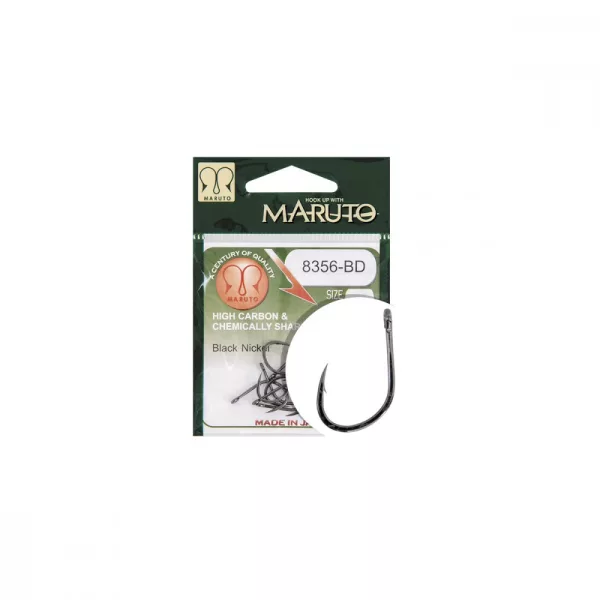 Maruto Háček 8356-Bd Carp Hooks Barbed Forged Straight Eye Hc Black Nickel 6