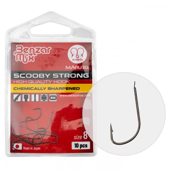 BENZÁR SCOOBY STRONG HÁČEK 12 10KS/BAL - Háček na cejny - Háček s protihrotem, Háček s lopatkou