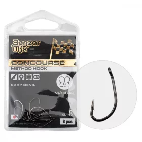   BENZÁR CONCOURSE METHOD CARP DEVIL HÁČEK 10 8KS/BAL - Feeder háček - Háček s protihrotem, Háček s očkem