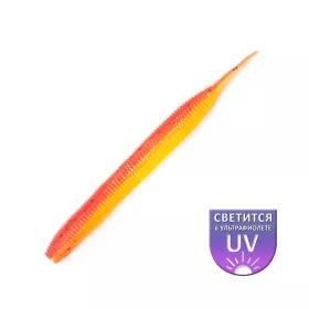   DS Sexy Worm 10,16cm Ohnivý citron 6ks/balení plastová umělá nástraha