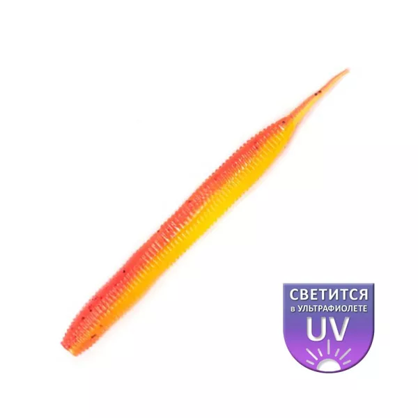 DS Sexy Worm 10,16cm Ohnivý citron 6ks/balení plastová umělá nástraha