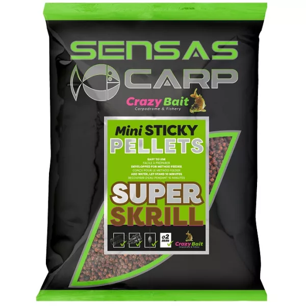 Sensas Pellet Mini Sticky Super Krill Krmné pelety 700gr