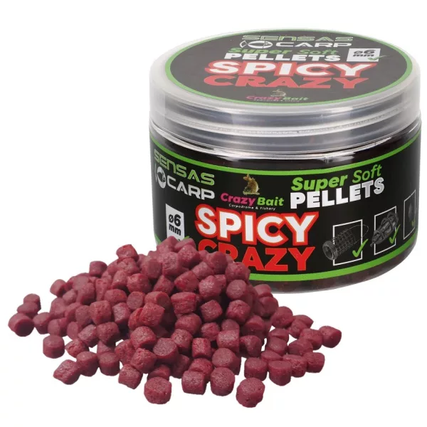Sensas Super Soft Spicy Crazy 6mm Peleta na háček 60gr
