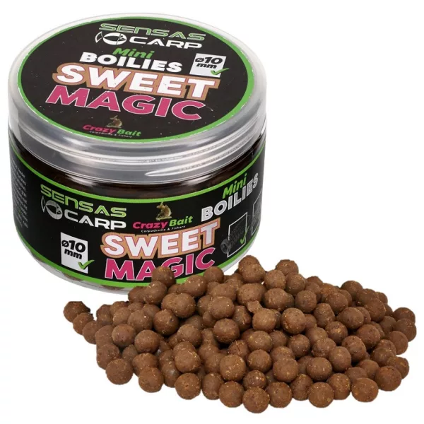 Sensas Mini Boilies Crazy Sweet Magic 10mm Nástrahové boilies 80gr