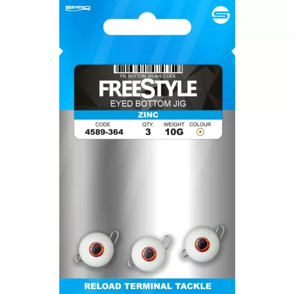 Spro FreeStyle Eyed Bottom Jigs Glow White 7g spodní jig