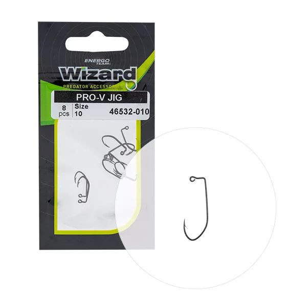 Wizard Pro-V Jig S očkem S protihrotem 1/0 Přívlačový offsetový háček
