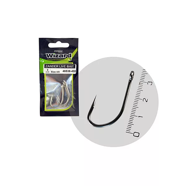 Wizard Zander Live Bait Pro Očko s protihrotem 6/0 Háček na candáty