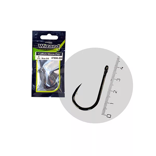 Wizard Catfish Worm Pro Brazed Očko s protihrotem 4/0 Háček na sumce