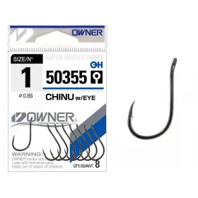   Owner Chinu We 50355 1/0 Boilie háček s protihrotem a očkem 7ks