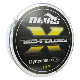   Nevis Technology 10m 0.14mm Pletená návazcová šňůra-Šedá