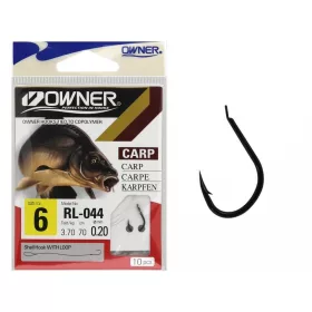   Owner 50044 Iseama 8, s lopatkou, s protihrotem navázaný kaprový háček 10ks