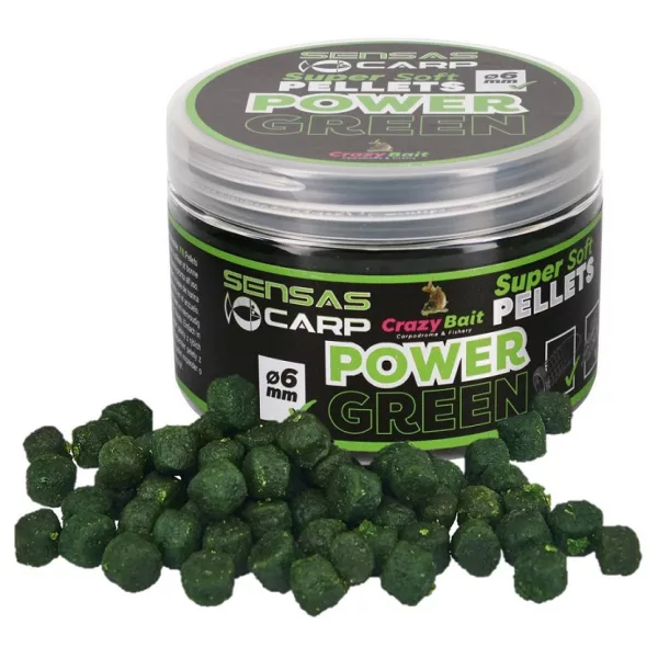 Sensas Super Soft Power Green 4mm Peleta na háček 60gr