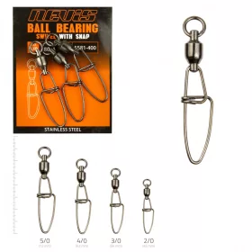 Nevis Ložiskový Obratlík S karabinou 5/0 3ks