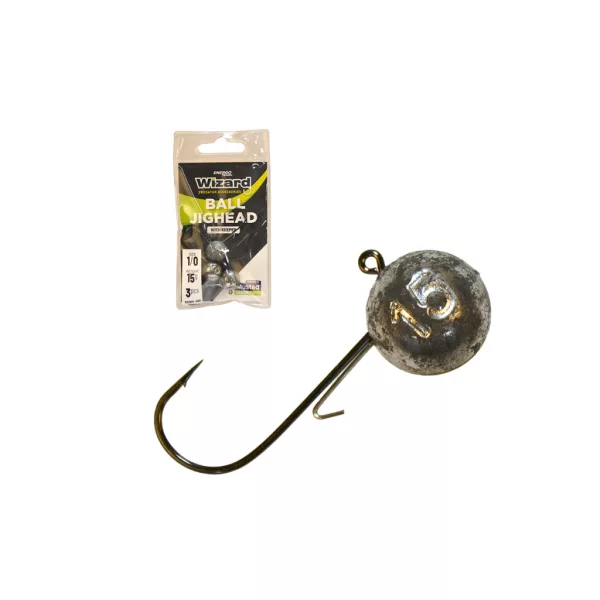Wizard Ball Jig Head 1/0 10gr Jigová hlavička s háčkem 3ks