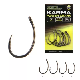   Carp Academy Karma Power Crank 6 očky, Háček s protihrotem 10ks