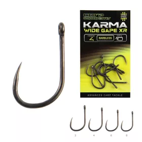   Carp Academy Karma Wide Gape XR 4 Očko, Háček bez protihrotu 10ks