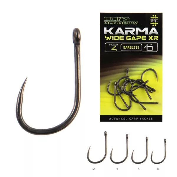 Carp Academy Karma Wide Gape XR 6 Očko, Háček bez protihrotu 10ks