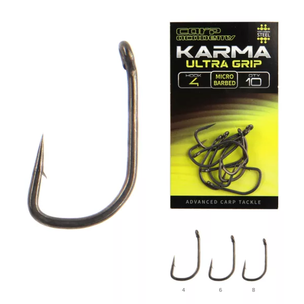 Carp Academy Karma Ultra Grip 6 Očko, Háček s protihrotem 10ks
