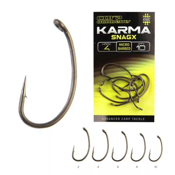 Carp Academy Karma SnagX 6 Očkový, Háček s protihrotem 10ks