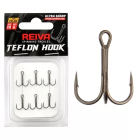   Reiva Teflon Treble TR-20 6 Füles, Szakállas Hármashorog 6db