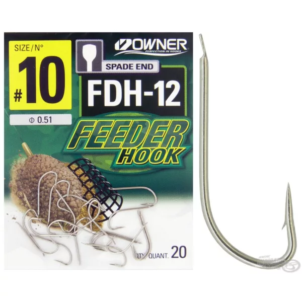 Owner FDH-12 14 lamelový, háček na feeder s protihrotem 20ks