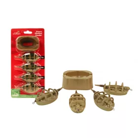   Carp Expert Smart Method Feeder 15gr+20gr+25gr+35gr Go green Košík na method krmení s pěchovačem