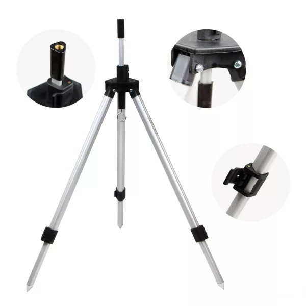 NEVIS Hliníkový stojan na pruty /stříbrný/ Tripod