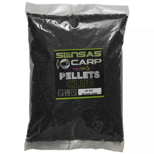 Sensas Black Fish Club Pellets 4mm Krmné pelety 1kg