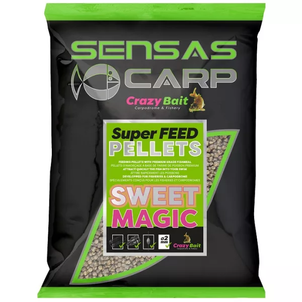 Sensas Super Feed Pellets Sweet Magic 2mm Krmné pelety 700gr
