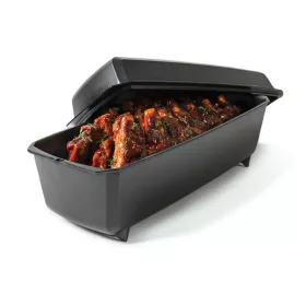   Broil King Litinový pekáč na žebra a srnčí hřbet, černý