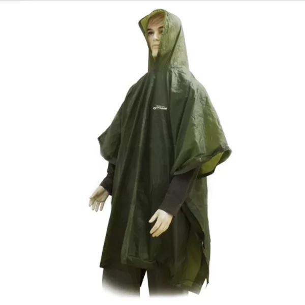 Outdoor PVC Poncho Olive Pláštěnka M