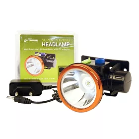Outdoor Super silná čelovka s DC adaptérem