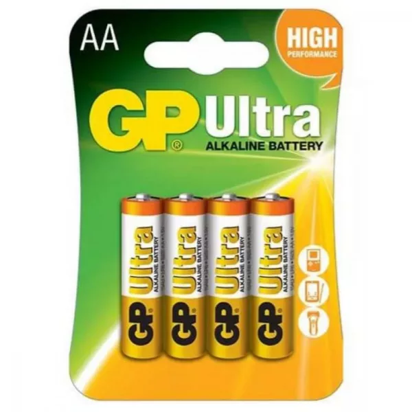 Gp Ultra Alkalická AA Tužková Baterie 15Au (Lr6) Bl/4 (B1921,Gp15Au-C4)