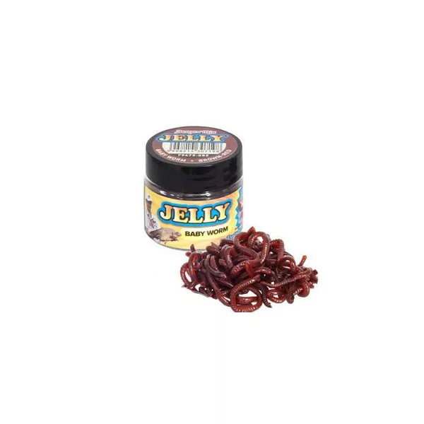Benzar Jelly Baits Baby Worm Hnědý+Červený