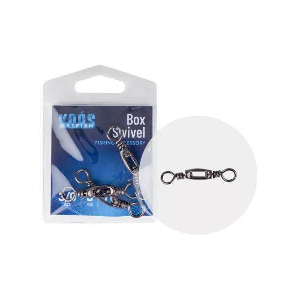 KOOS BRASS BOX SWIVEL EXTRA SUMCOVÝ OBRATLÍK 4/0 3KS/BAL - Otočná spona