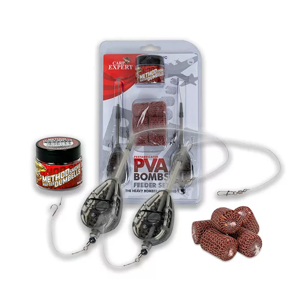 Carp Expert Rapid Pva Bomb Sada Montáž 40gr+40gr 2 montáže+6 PVA bomb+nástraha na položenou