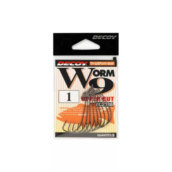 Decoy Worm 9 Upper Cut 6 Offset Hák 9ks