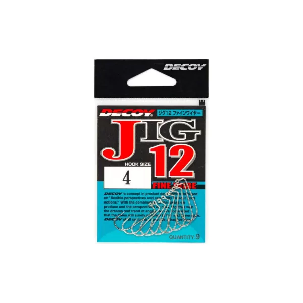 Decoy Jig12 Fine Wire #3 Háčik na jig s očkom a protihrotom, jednoháček 9ks
