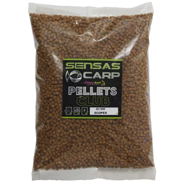 Sensas Scopex Club Pellets 4mm Krmné pelety 1kg