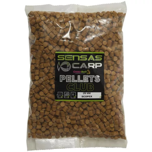 Sensas Scopex Club Pellets 8mm Krmné pelety 1kg