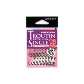   Decoy 28 Troutin Single #8 Jednohák s očkem a protihrotem na dravce 16ks