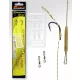 Carp Academy Basic Super Rig Teflon Černý 6 2ks/balení S očkem S protihrotem Pletený předvázaný háček