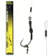 Carp Academy Spinner Rig Curved Shank Rig 2 háček na bojlis spinner s protihrotem, s očkem