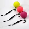 Carp Academy Spinner Rig Curved Shank Rig 2 háček na bojlis spinner s protihrotem, s očkem