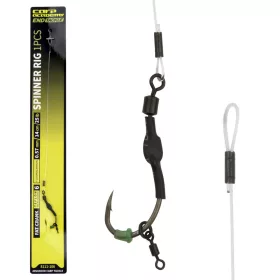   Carp Academy Spinner Rig Fat Crank 4 háček na bojlis spinner s protihrotem, s očkem